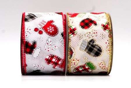Christmas Gloves Design Wired Ribbon_KF7746.KF7747.KF7748.KF7749.KF7750 (1)